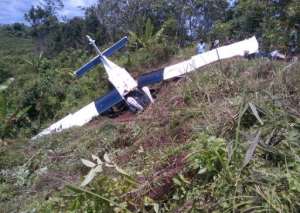 The small aircraft crashed on the island of Borneo.  By  AFP