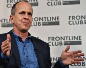 Australian journalist Peter Greste speaks during a press conference at the Frontline Club in London, on February 19, 2015.  By Ben Stansall AFPFile