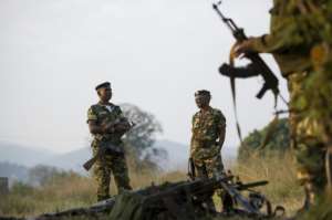File picture shows soldiers on duty in Bujumbura, Burundi.  By Phil Moore AFPFile