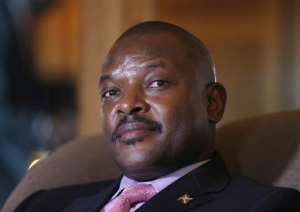 Burundian President Pierre Nkurunziza has been in power for two terms since 2005.  By Francois Guillot AFPFile
