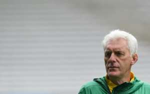 Cameroons head coach Hugo Broos, seen in May 2016, saw several of his leading players reject call-ups to play in the Africa Cup of Nations, possibly prefering to stay with European clubs.  By FRANCK FIFE (AFP/File)