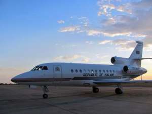 Malawi's presidential jet at Kamuzu International Airport in Lilongwe, on May 14, 2012.  By Amos Gumulira AFPFile