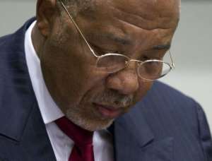 Charles Taylor was found guilty of 11 counts of war crimes and crimes against humanity.  By Peter Dejong (AFP)