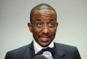 A picture taken on August 14, 2009 shows Lamido Sanusi speaking in Lagos.  By Pius Utomi Ekpei AFPFile