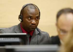 Germain Katanga looks on during the closing statements in his trial at the International Criminal Court ICC in The Hague on May 15, 2012.  By Michael Kooren ANPAFP
