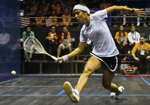 Malaysia's Nicol Ann David competes against her compatriot Wee Wern Low in the women's individual squash finals during the 2014 Asian Games in Incheon, South Korea on September 23, 2014.  By Roslan Rahman AFPFile