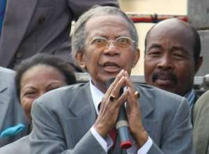 Didier Ratsiraka gives a speech in Antananarivo on November 24, 2011, during a brief return visit. By Gregoire Pourtier (AFP/File)