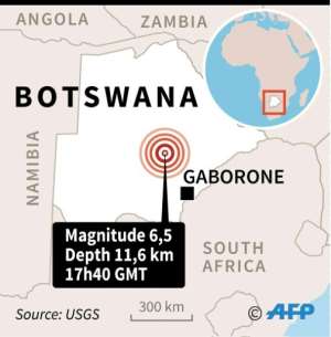 Earthquake strikes Botswana.  By Sabrina BLANCHARD, Vincent LEFAI AFP