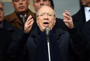 88-year-old Beji Caid Essebsi is favourite to win Sunday's second-round vote in Tunisia's presidential election.  By Fethi Belaid AFP