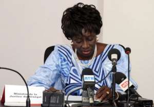 Senegal's former justice minister Aminata Toure speaks to the press in Chad on May 3, 2013.  By Seyllou AFPFile