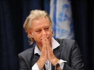 Bob Geldof said Ethiopia must develop with greater freedom of expression.  By Stan Honda AFPFile