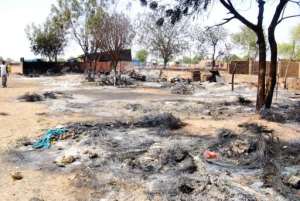 Potiskum has seen attacks by militants before such as the burning of this market in May.  By Aminu Abubakar (AFP/File)