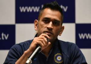 Indian ODI and T20 captain Mahendra Singh Dhoni speaks during a press conference in Mumbai on June 7, 2016, on the eve of the Indian tour of Zimbabwe.  By Indranil Mukherjee AFPFile