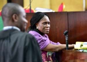 Ivory Coast's former first lady Simone Gbagbo attends the second day of her trial on June 1, 2016, at the appeal court in Abidjan.  By Issouf Sanogo AFP