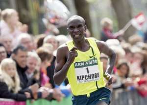 Kenya's Eliud Kipchoge, pictured in Rotterdam in April, has won the Chicago Marathon men's crown in an unofficial time of two hours, four minutes and 11 seconds.  By Marco de Swart ANPAFPFile