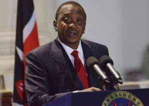 Kenya's President Uhuru Kenyatta addresses a joint press conference in Nairobi on October 29, 2014.  By Tony Karumba AFPFile