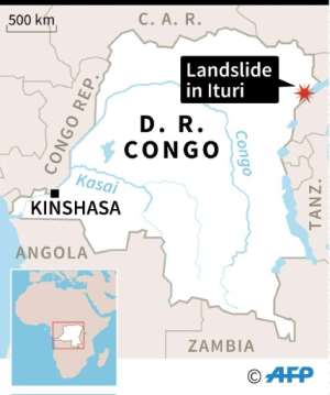 Landslide in DR Congo.  By Vincent LEFAI AFP