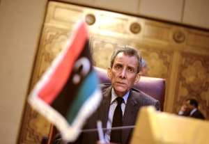 Libyan representative to the Arab League Ashour Abu-Rashed pictured during an emergency representatives meeting to discuss the conflict in Libya at the Arab League headquarters in Cairo on January 5, 2015.  By Mohamed El-Shahed AFP