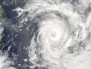 This January 14, 2015, NASA satellite photo shows Tropical Cyclone Bansi off Madagascar.  By  NASAAFPFile