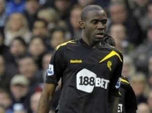 Muamba on the field before his collapse.  By Olly Greenwood AFPFile