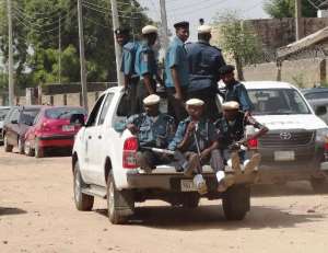 A team of Islamic sharia enforcers called Hisbah on patrol in the northern Nigerian city of Kano on October 29, 2013. By Aminu Abubakar (AFP/File)