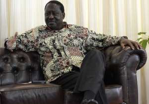 Kenyan opposition leader Raila Odinga in an interview with AFP at his office in Nairobi on July 15, 2014.  By Simon Maina AFP