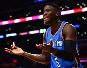 Oklahoma City Thunder guard Victor Oladipo, pictured in November 2016, has joined the roster for the NBA's Africa Game lineup, which includes players from across the NBA who are either from Africa or have an African parent.  By Harry How GETTY IMAGES NORTH AMERICAAFPFile