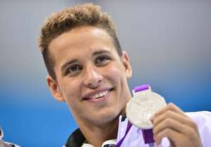 Chad Le Clos (shown with his gold medal) said he would try to make the dance.  By Fabrice Coffrini (AFP/File)