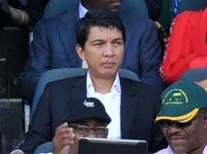 Madagascar's interim president Andry Rajoelina pictured in Bloemfontein, South Africa, on January 8.  By Alexander Joe AFPFile