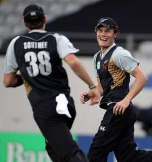 New Zealand restricted South Africa to just 56 runs in the final eight overs.  By Michael Bradley AFP