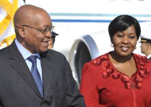 Jacob Zuma and Bongi Ngema in 2010.  By  (AFP/File)
