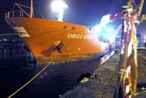 Enrico Ievoli at Brest harbour, western France, in 2005.  By Fred Tanneau (AFP/File)
