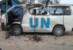 Somalia's Al-Qaeda-affiliated Shebab insurgents claimed responsibility for the attack, branding the United Nations a colonisation force in Somalia.  By Stringer AFPFile