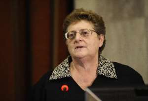 Governor of the South African Reserve Bank Gill Marcus, pictured on February 11, 2012 in Pretoria.  By Stephane de Sakutin (AFP/File)