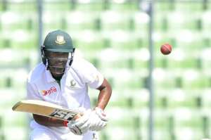Mohammad Mahmudullah of Bangladesh bats during the first day of the second Test against South Africa at the Sher-e-Bangla National Cricket Stadium in Dhaka on July 30, 2015.  By Munir Uz Zaman AFP