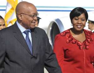 Zuma seen here with Ngema will be married the sixth time.  By Romeo Gacad AFPFile