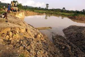 A gold mine in Ghana. Three people were killed at a different gold mine after inhaling toxic fumes.  By Adadevoh David AFPFile