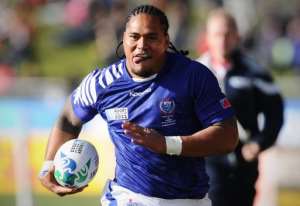 Alesani Tuilagi (pictured) gave a Jonah Lomu-like performance to headline Samoas explosive opening to the tournament.  By Philippe Lopez (AFP)