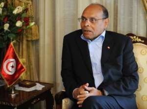 Tunisian President Moncef Marzouki pictured on February 20, 2013, at Carthage palace in Tunis.  By Fethi Belaid AFPFile