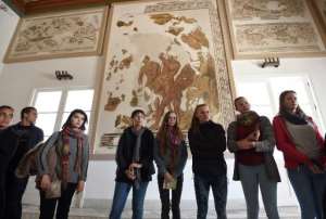 Tourists visit the national Bardo Museum in Tunis during the official re-opening of the tourist site, on March 27, 2015.  By Fethi Belaid AFPFile