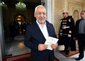 Tunisia's Ennahdha Islamist party leader Rached Ghannouchi, pictured on March 20, 2015, convened a three-day congress to elect the party's president.  By Fethi Belaid AFPFile