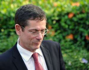 Simonovic attends a meeting in Abidjan.  By Sia Kambou (AFP)