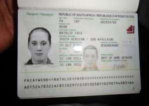 A photo of the fake South African passport of Samantha Lewthwaite released by Kenyan police in December 2011.  By  KENYAN POLICEAFPFile