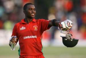 Zimbabwe's captain Elton Chigumbura, pictured after an ODI match at the Harare Sports Club, on August 31, 2014.  By Jekesai Njikizana AFPFile