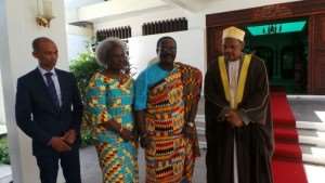 Prez Dr Dhoinine right Mr Ahwoi second right Mrs Ahwoisecond left, Mrs Ahwoi and Foreign Minister of Comoros Abdoulkarim Mohamed