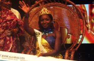 Nana Ama Agyeiwaa beat five other contestants to win the crown Photo credit: Ghana's Most Beautiful