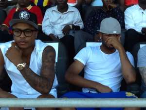 Brotherly support: Andre watches Jordan play for FC Lorient
