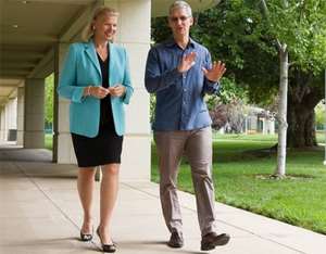 Apple8217;s chief executive Tim Cook and IBM8217;s CEO Ginni Rometty