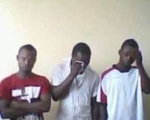 THREE ARMED ROBBERS NABBED