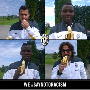 Kwadwo Asamoah and Juventus stars join banana eating campaign to shame racists